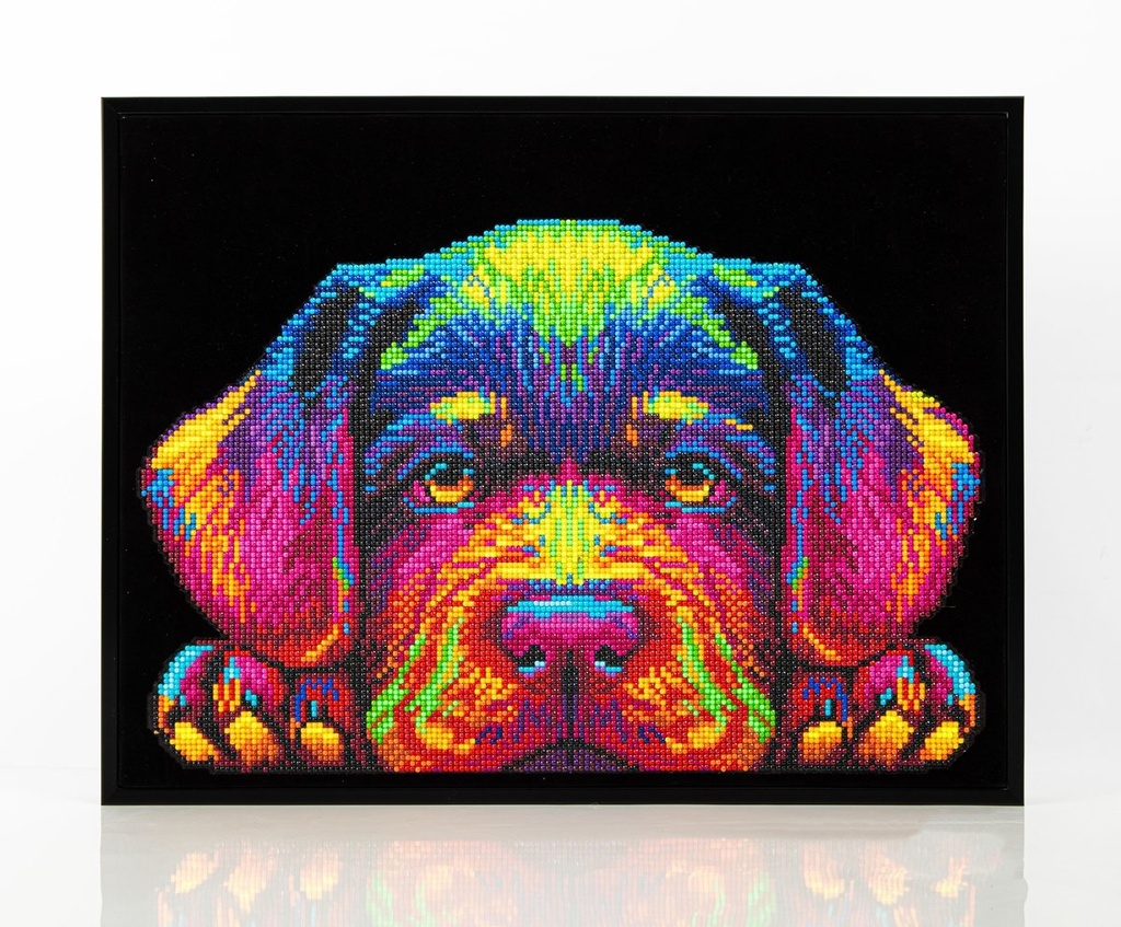 Diamond Painting Neon Hundewelpen