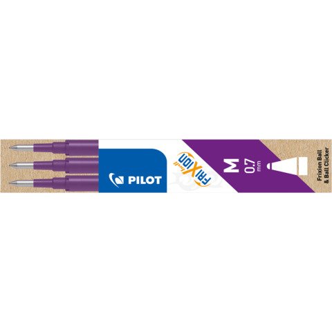 [4902505356094] PILOT FriXion Ersatzmine Ball 0,7mm violett 3 Stück Faltschachtel