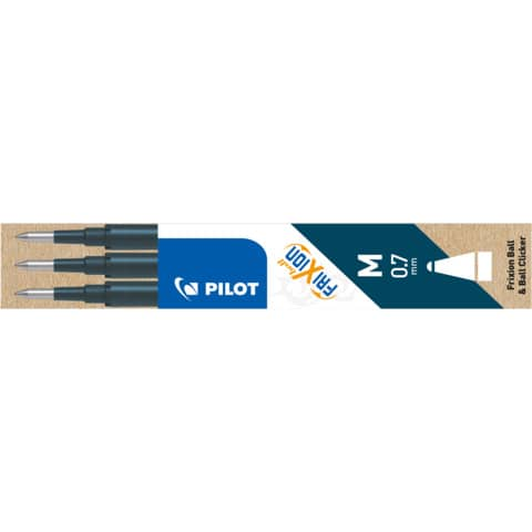 PILOT FriXion Minen Ball 0,7mm schwarzblau 3 Stück Faltschachtel