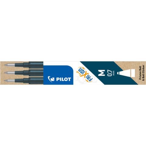 PILOT FriXion Minen Ball 0,7mm schwarzblau 3 Stück Faltschachtel