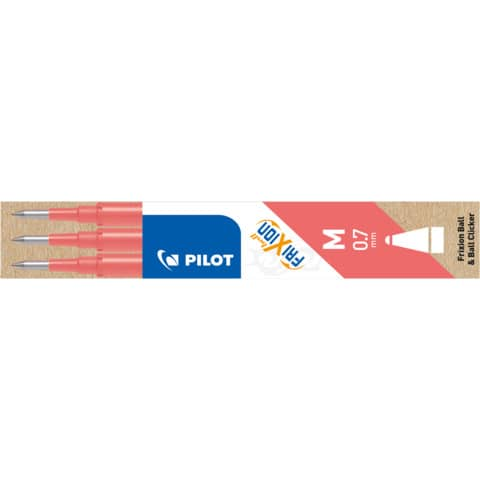 PILOT FriXion Ersatzmine Ball 0,7mm koralle 3 Stück Faltschachtel -10 %