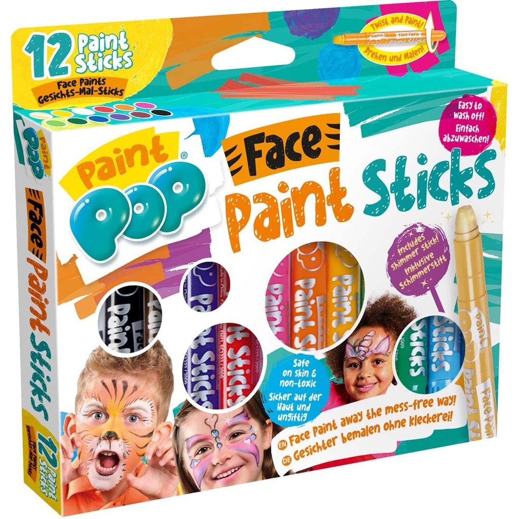 [5060062145557] Paint Pop: Face Paint Sticks 12-Pack (Gesichtsmalfarben)