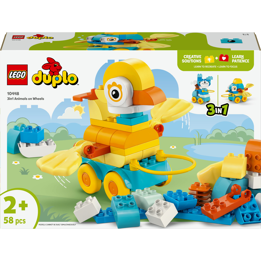Tiere auf Rädern 3-in-1-Set