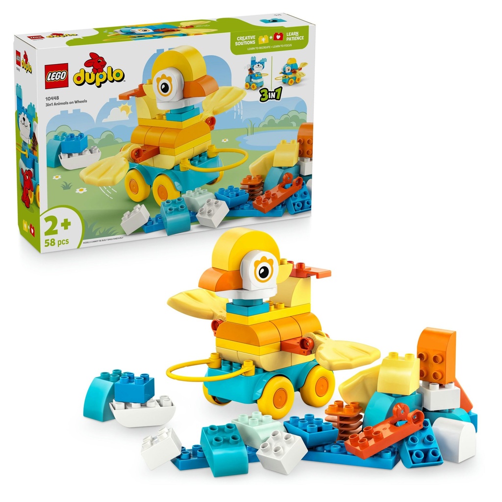 Tiere auf Rädern 3-in-1-Set