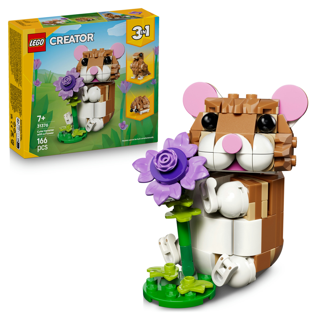 Niedlicher Hamster mit Blume