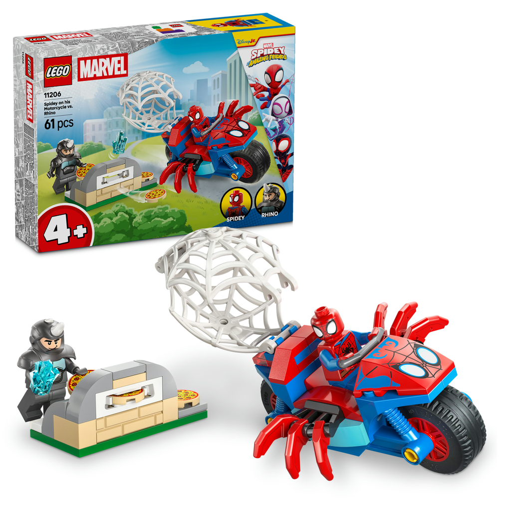 Spidey auf Motorrad vs. Rhino