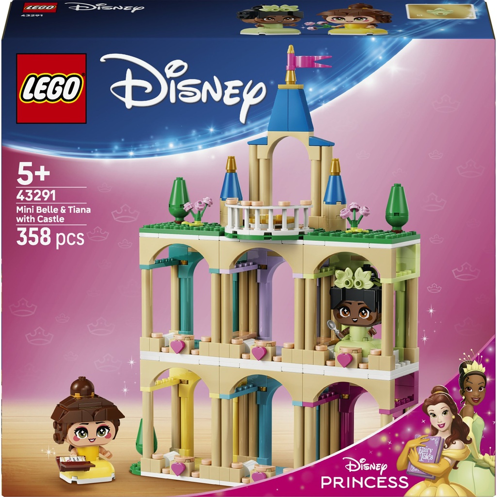 [5702018066799] Die Mini-Prinzessinnen Belle und Tiana mit ihrem Schloss