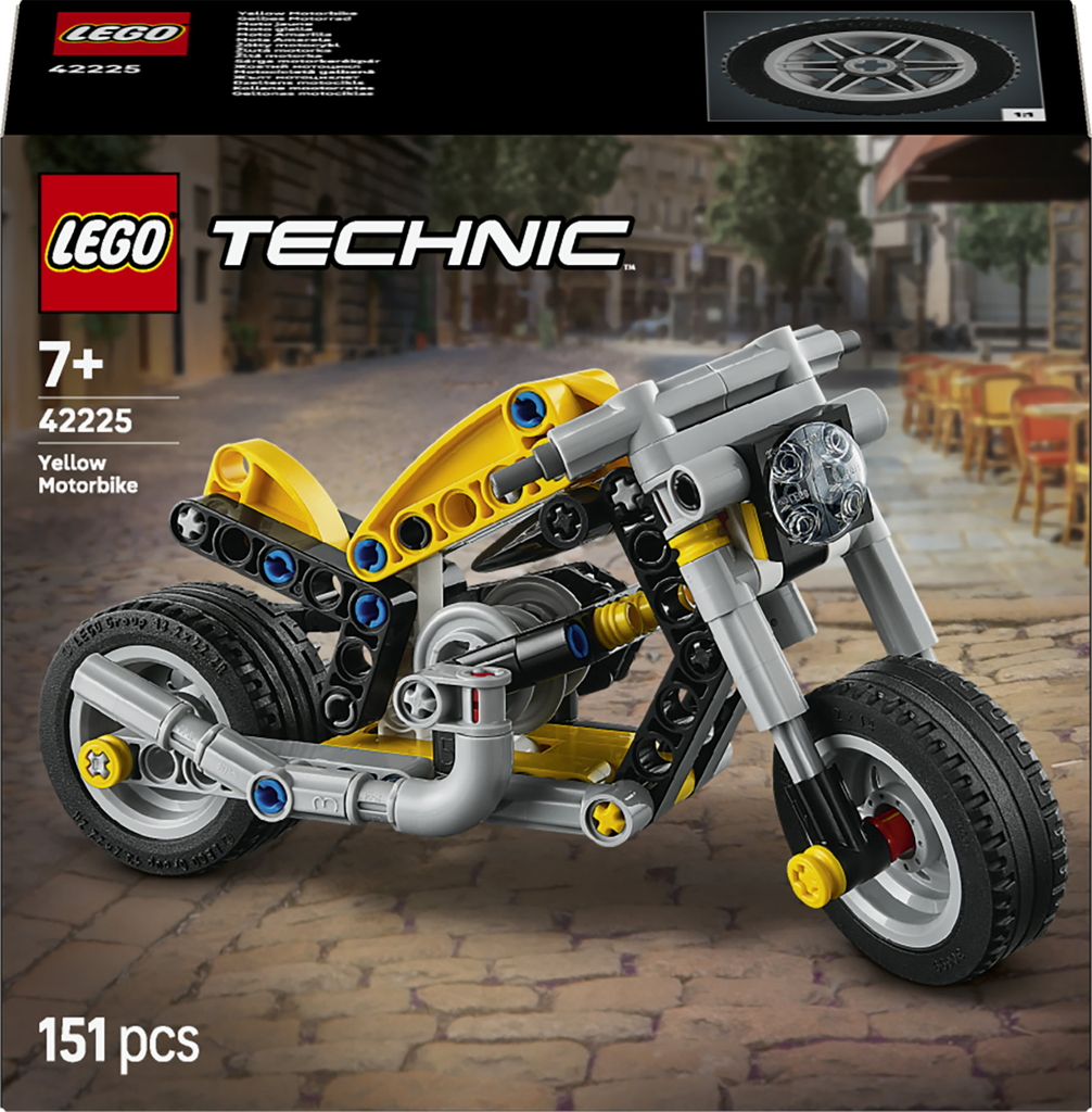 Gelbes Motorrad