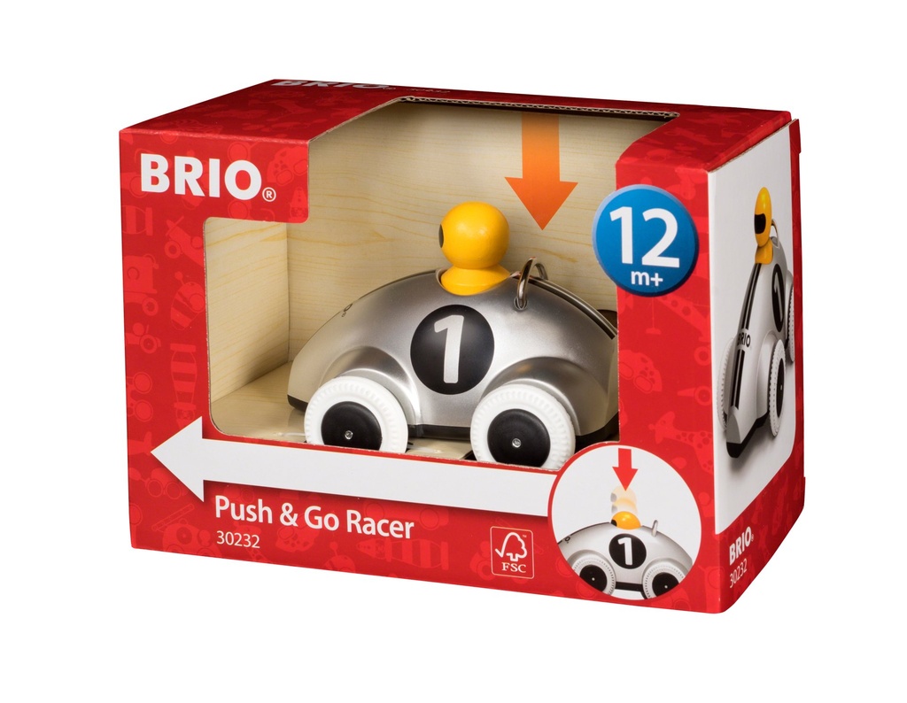 Push & Go Rennwagen Silber