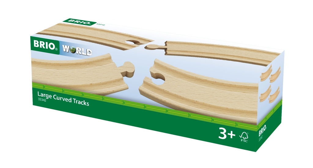 [7312350333428] BRIO 1/1 Gebogene Gleise (E)