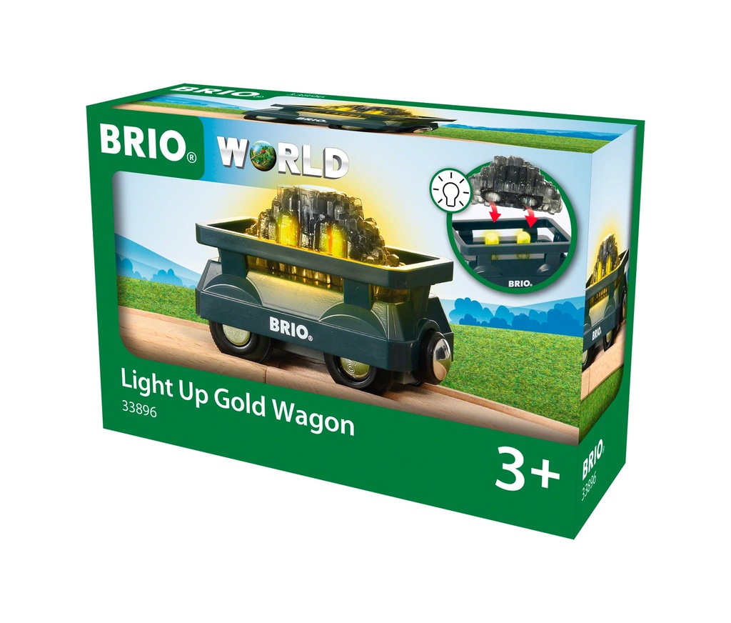 BRIO Goldwaggon mit Licht