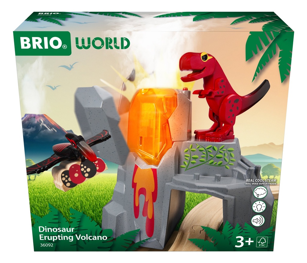 Dinosaurier-Vulkan mit Ausbru
