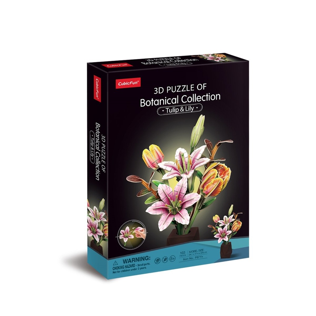 3D Puzzle Pflanzent. Tulpe und Lilie 103