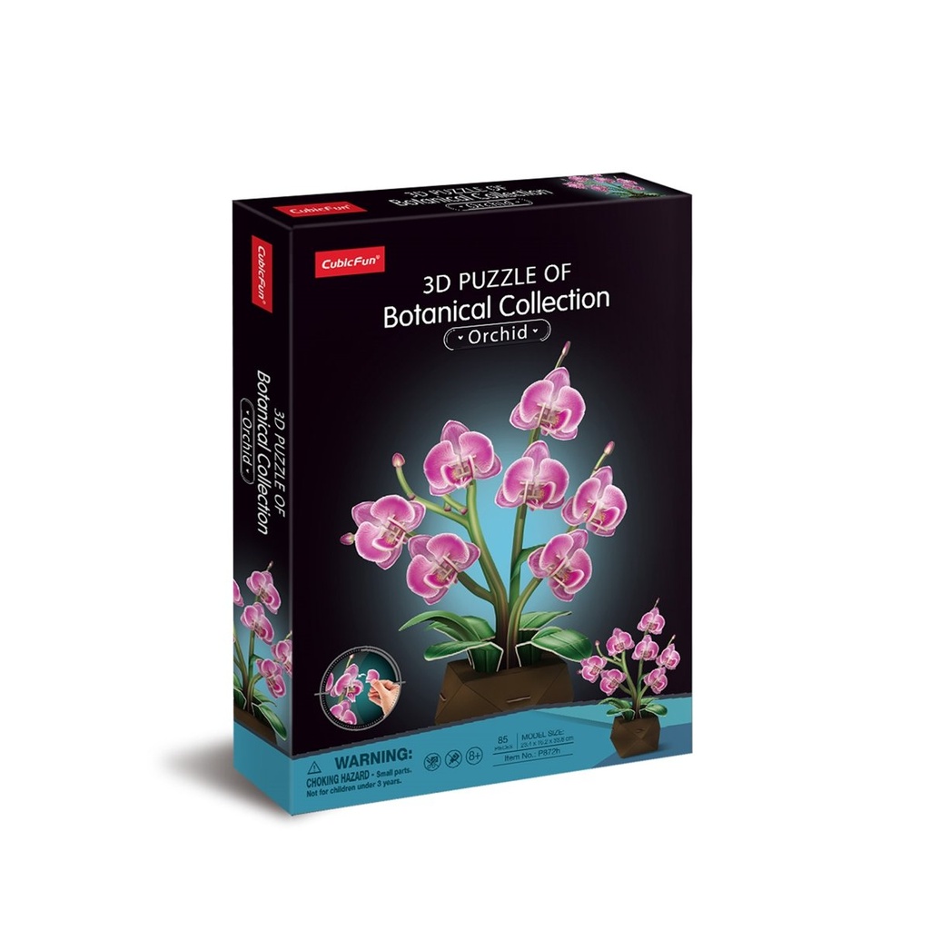 3D Puzzle Pflanzentopf Orchidee 85 Teile