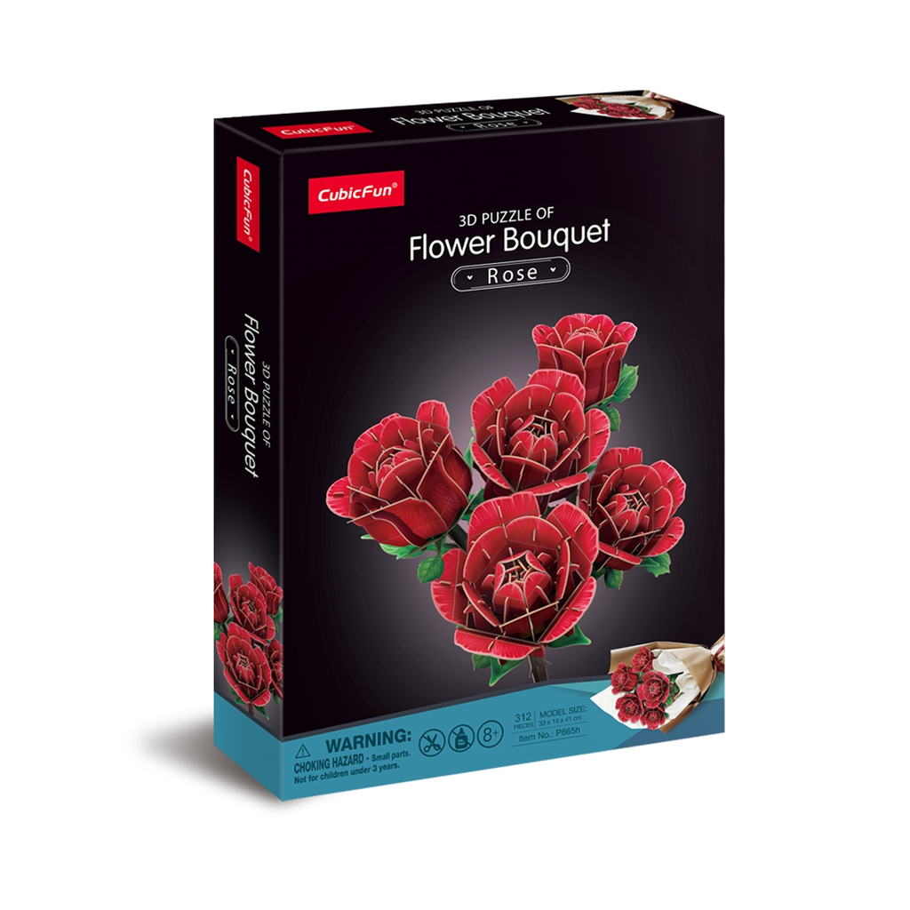 3D Puzzle Blumenstrauss Rose 312 Teile