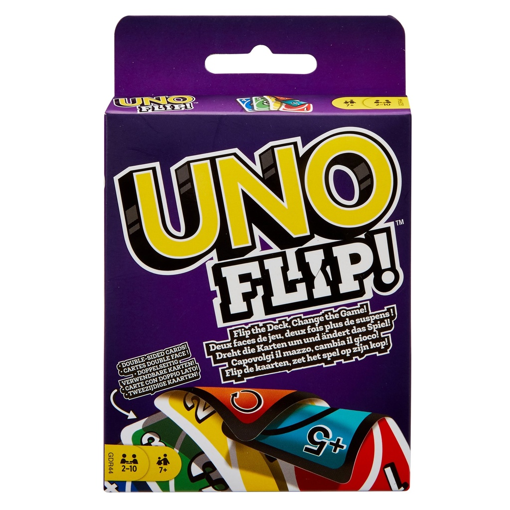 [0887961751062] Mattel Games UNO Flip, Kartenspiel, Gesellschaftsspiel, Familienspiel, Kinderspiel