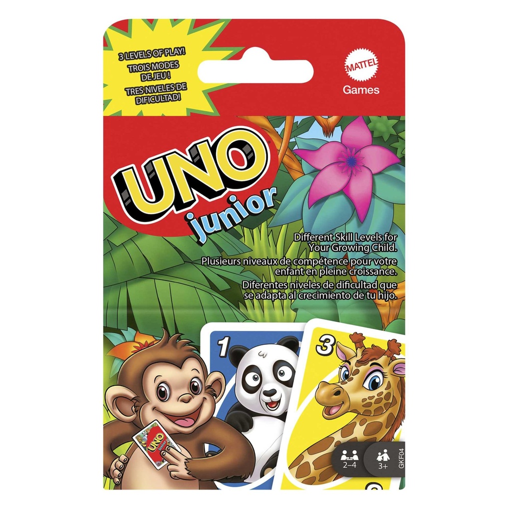 [0887961824728] Mattel Games UNO Junior, Kartenspiel, Kinderspiel, Familienspiel