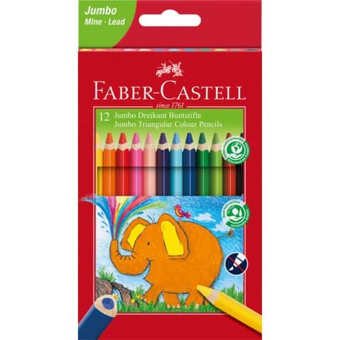 [8991761312360] Buntst. dreikant Jumbo 5.4mm 12er Karton