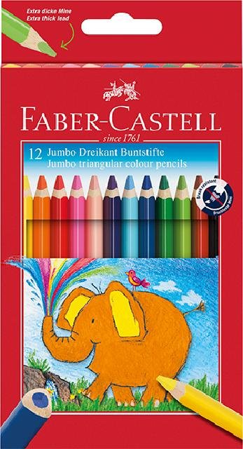 [8991761312360] Buntst. dreikant Jumbo 5.4mm 12er Karton