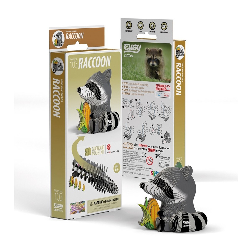 [9421036940244] 3D Bastelset Waschbär