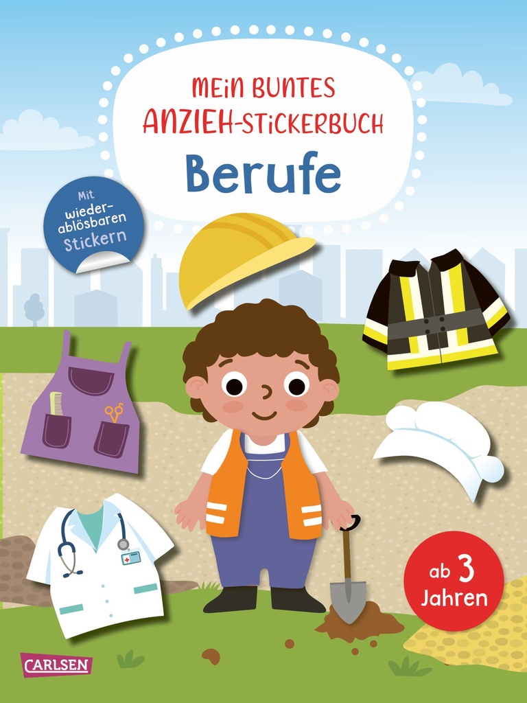 [9783551192844] Mein buntes Anzieh-Stickerbuch: Berufe